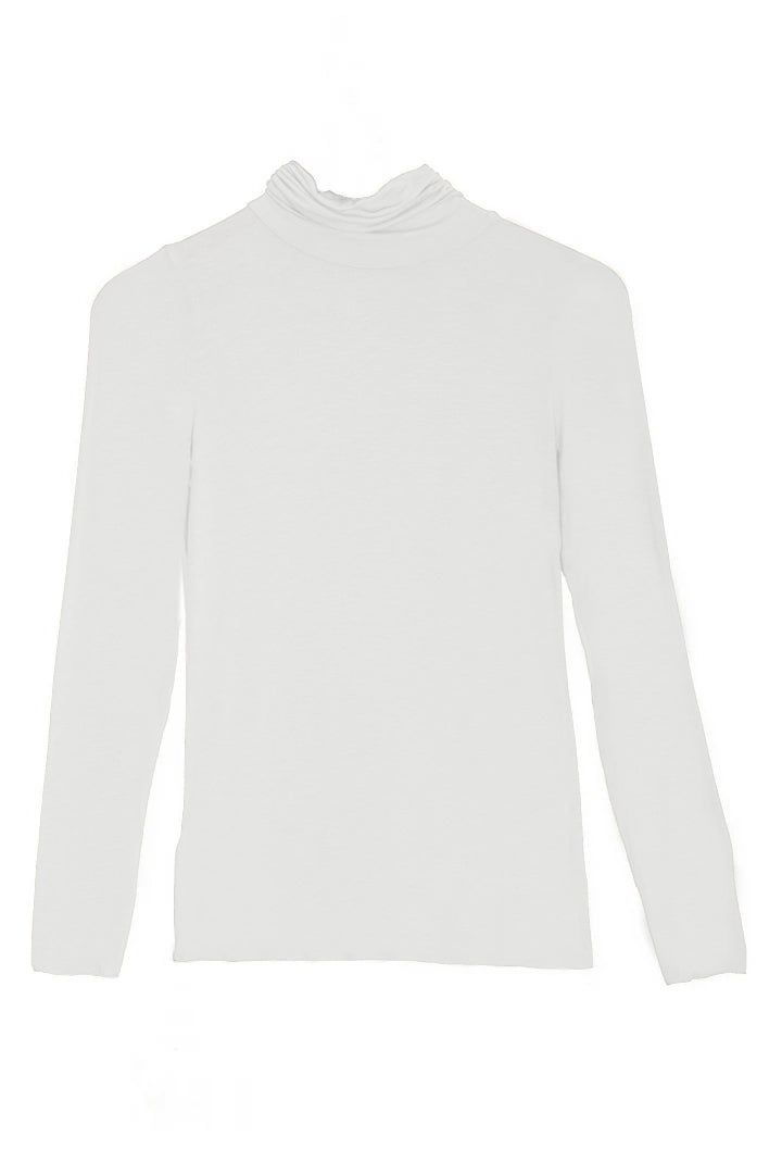 Polo Neck Base Layer In White