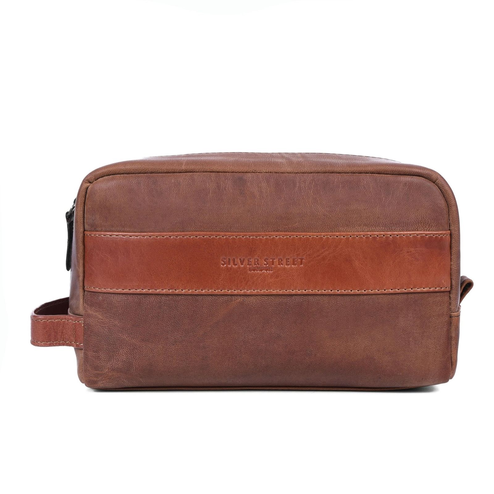 Walter Leather Washbag - Tan