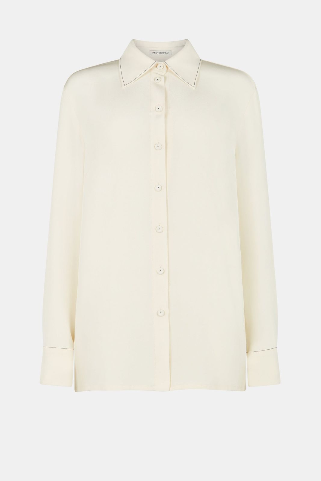 Michio Top In Ivory Silk Crepe De Chine
