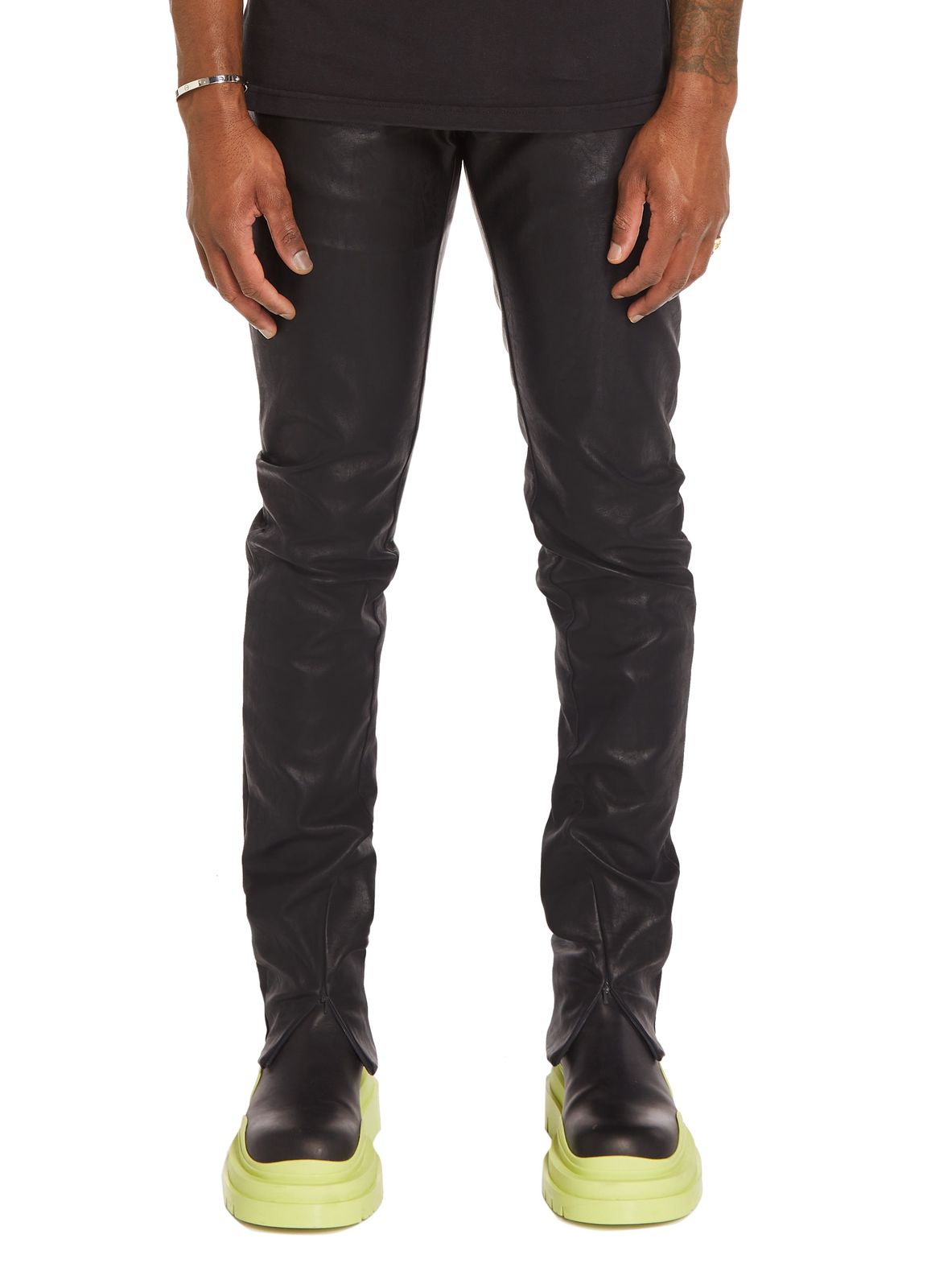 Vegan Leather Zipped Trouser