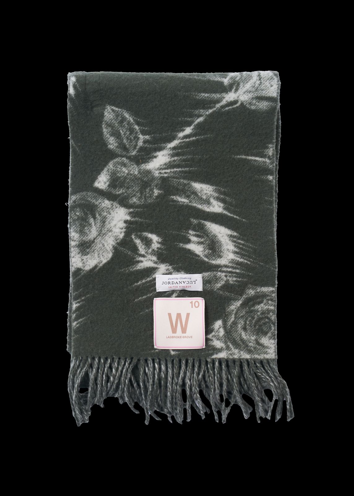 JORDANLUCA SCARF - WHITE/GREEN