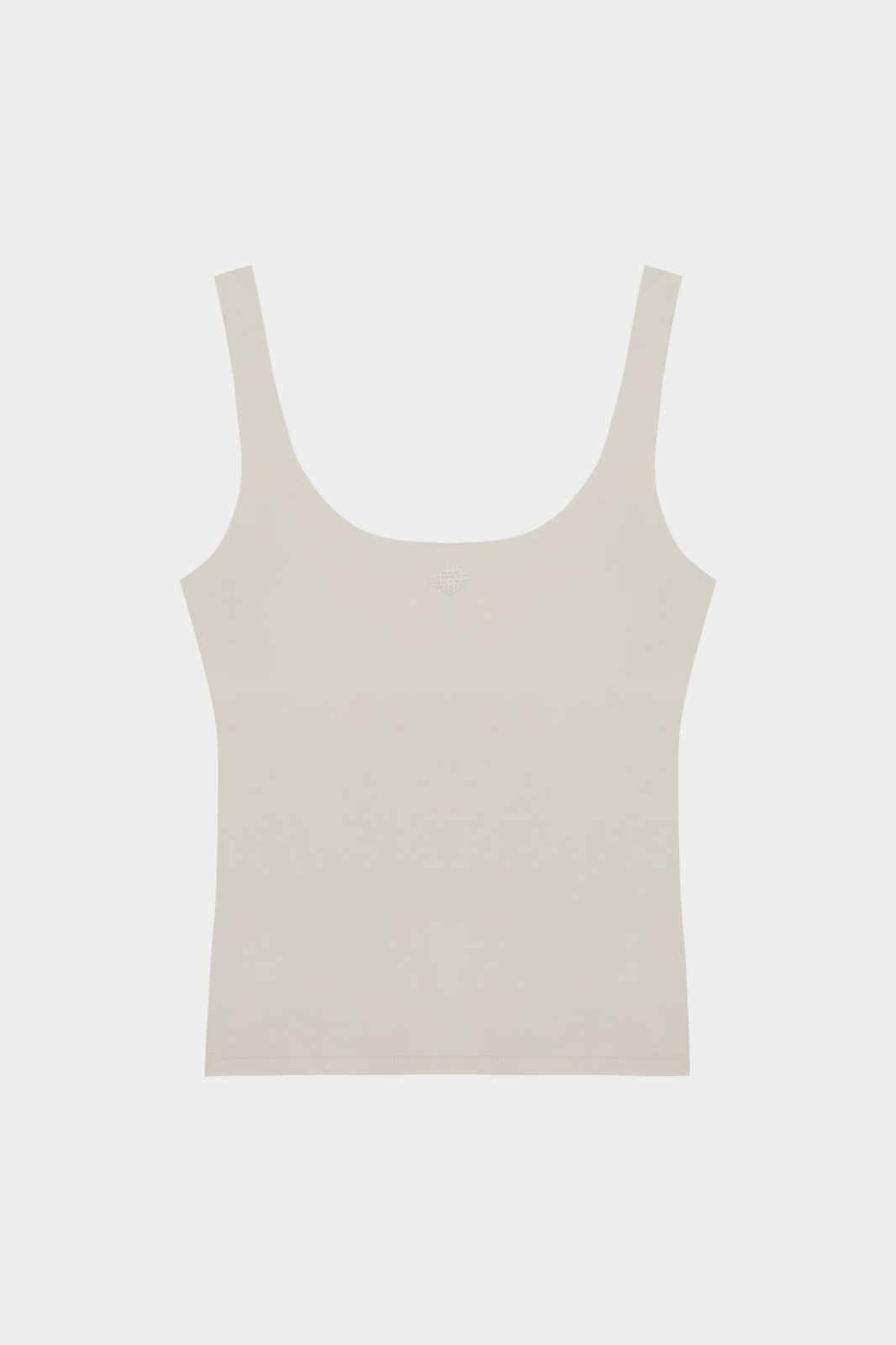 SCULPTING STRETCH SCOOP NECK SPORTS TOP - BONE