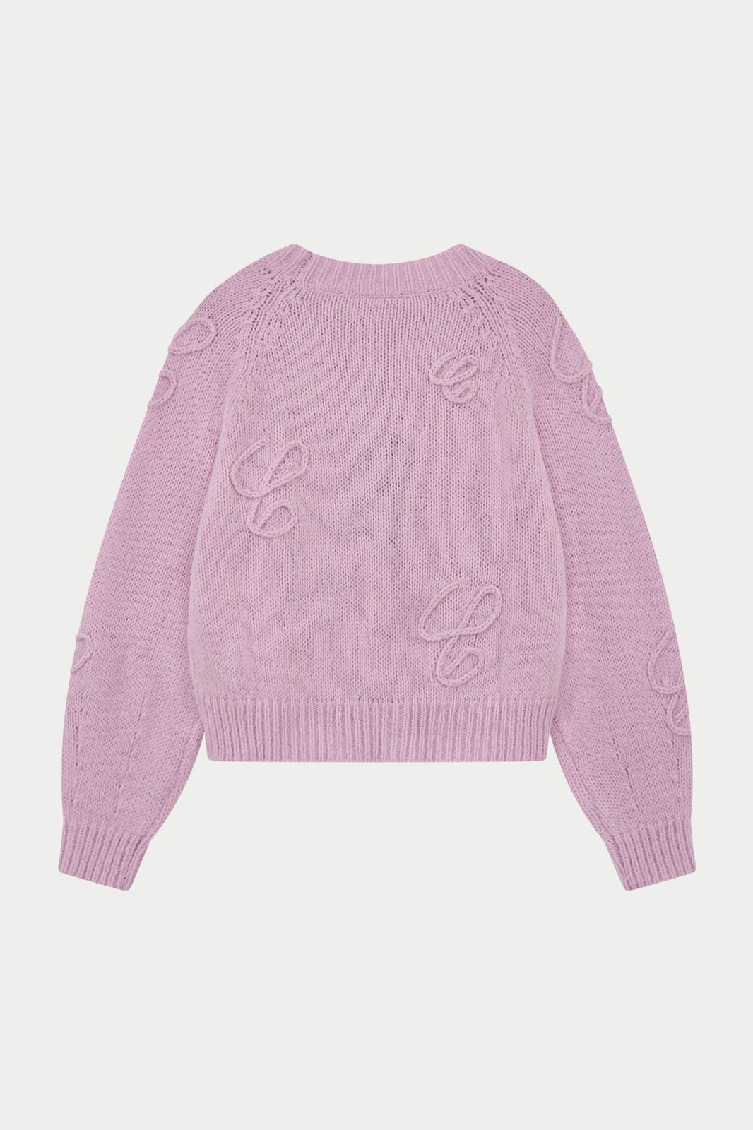 SCRIPT APPLIQUE OVERSIZED JUMPER - PINK