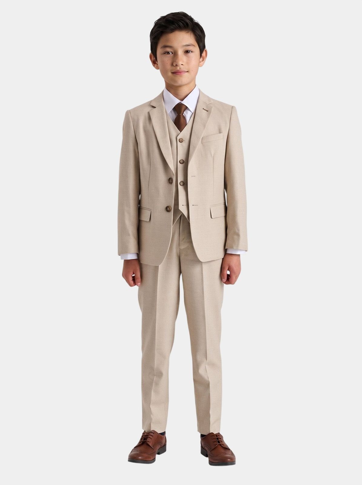 Device - Boy's Belmont Beige Three Piece Suit
