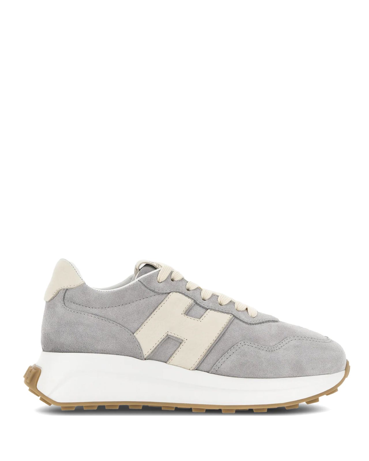 M H Patch Running Sneaker Grey Suede