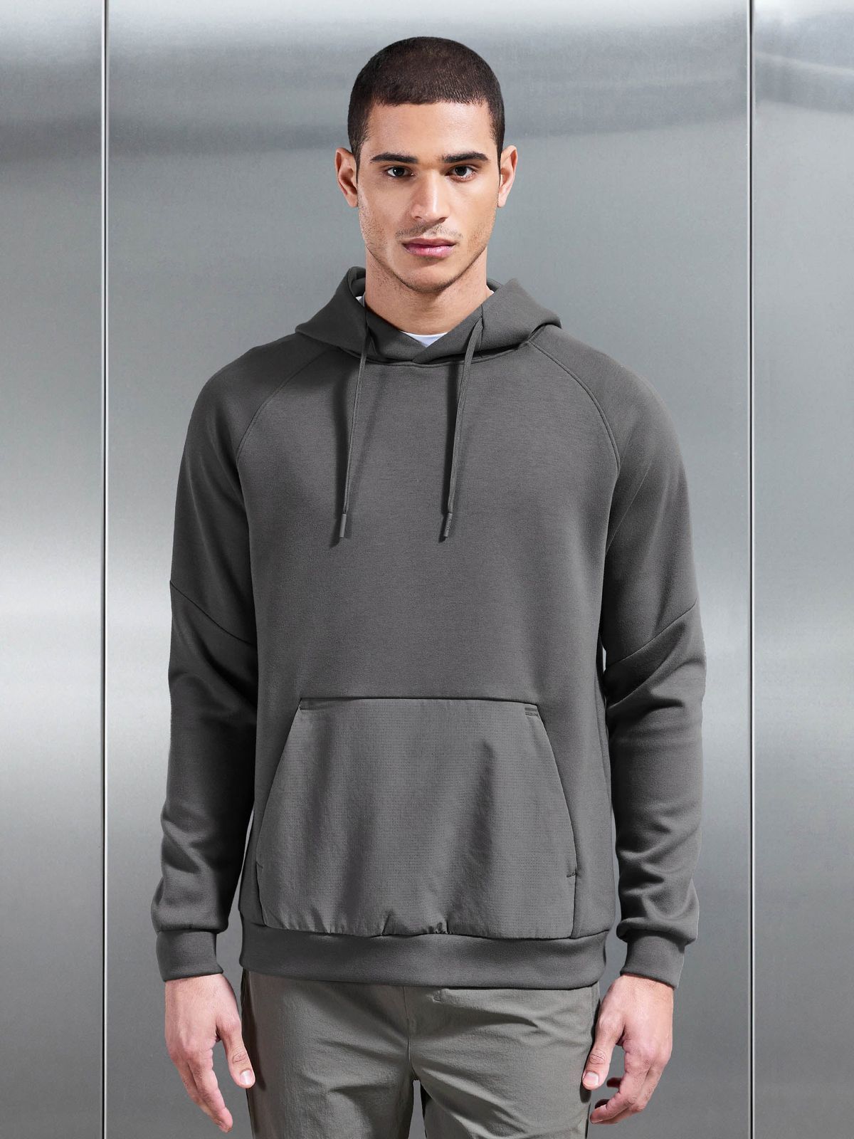 Trail Hybrid Hoodie in Grey