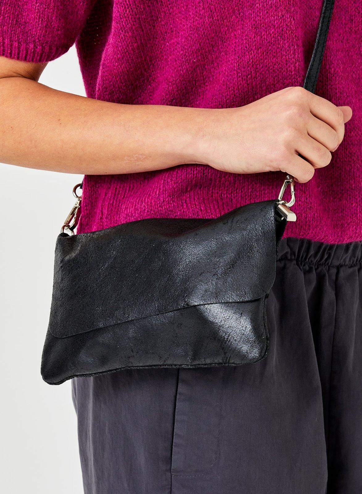 Milano Vintage Leather Clutch Bag