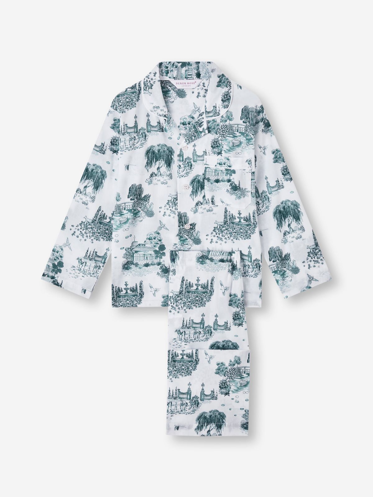 Ledbury Cotton Batiste Pyjamas White London Toile