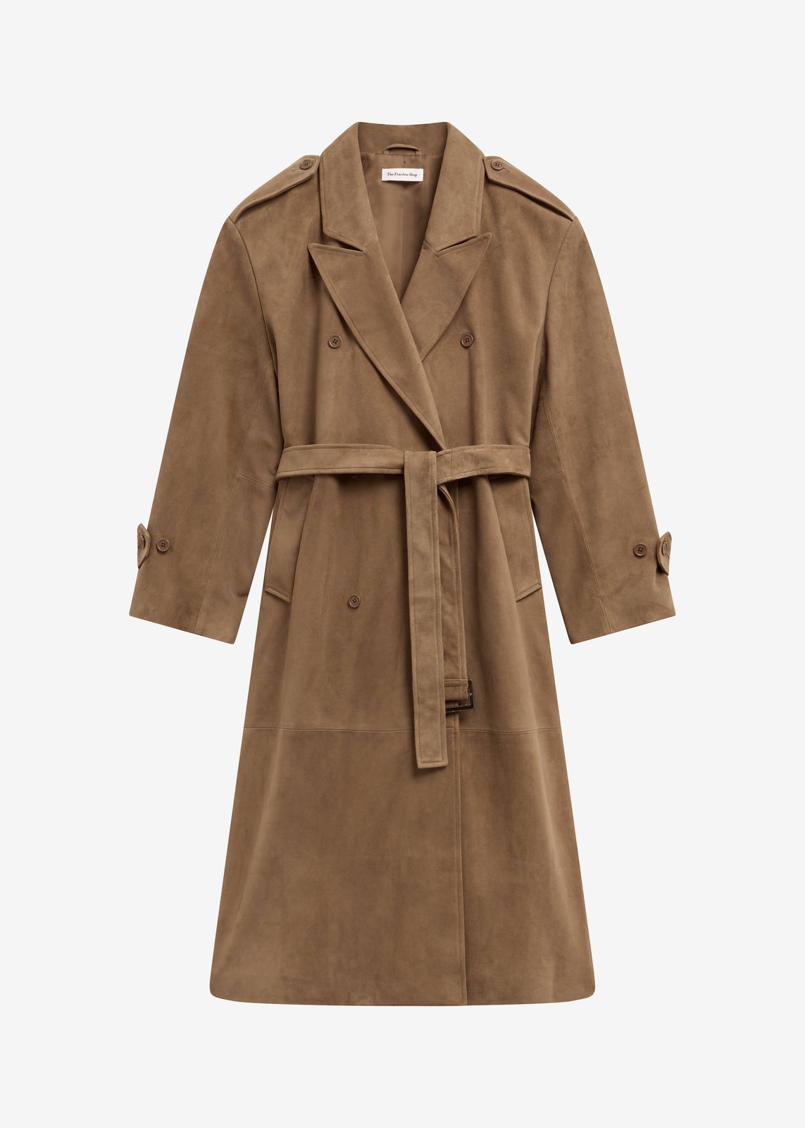Pembroke Faux Suede Trench - Camel