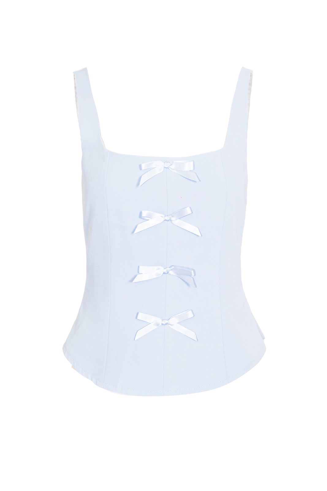Kady Blue Ribbon Detail Corset Top