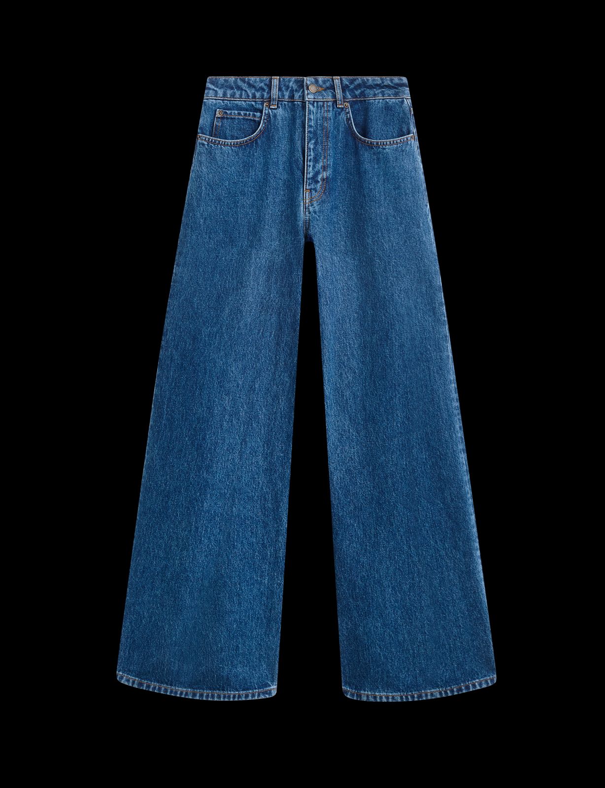 Fawcett Jeans: Wide Leg - High Waist, Mid Blue