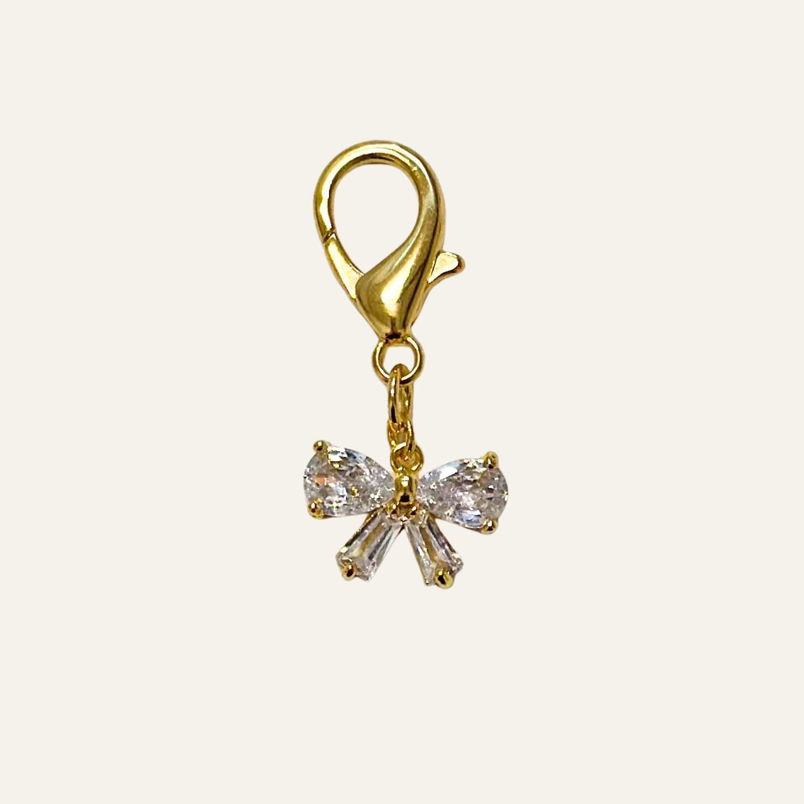 Bow Charm | Gold with Gold hardware