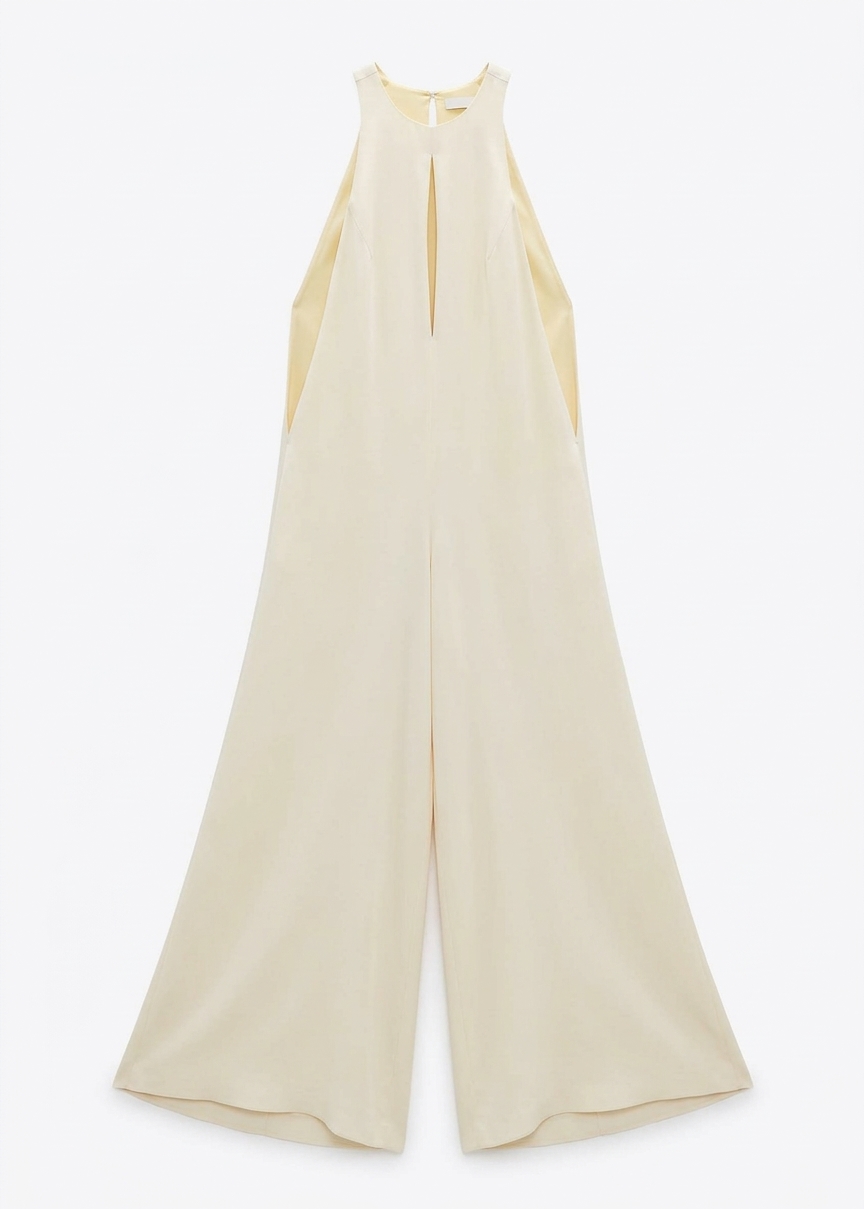 Mayan Wide Leg Jumpsuit - Ivory