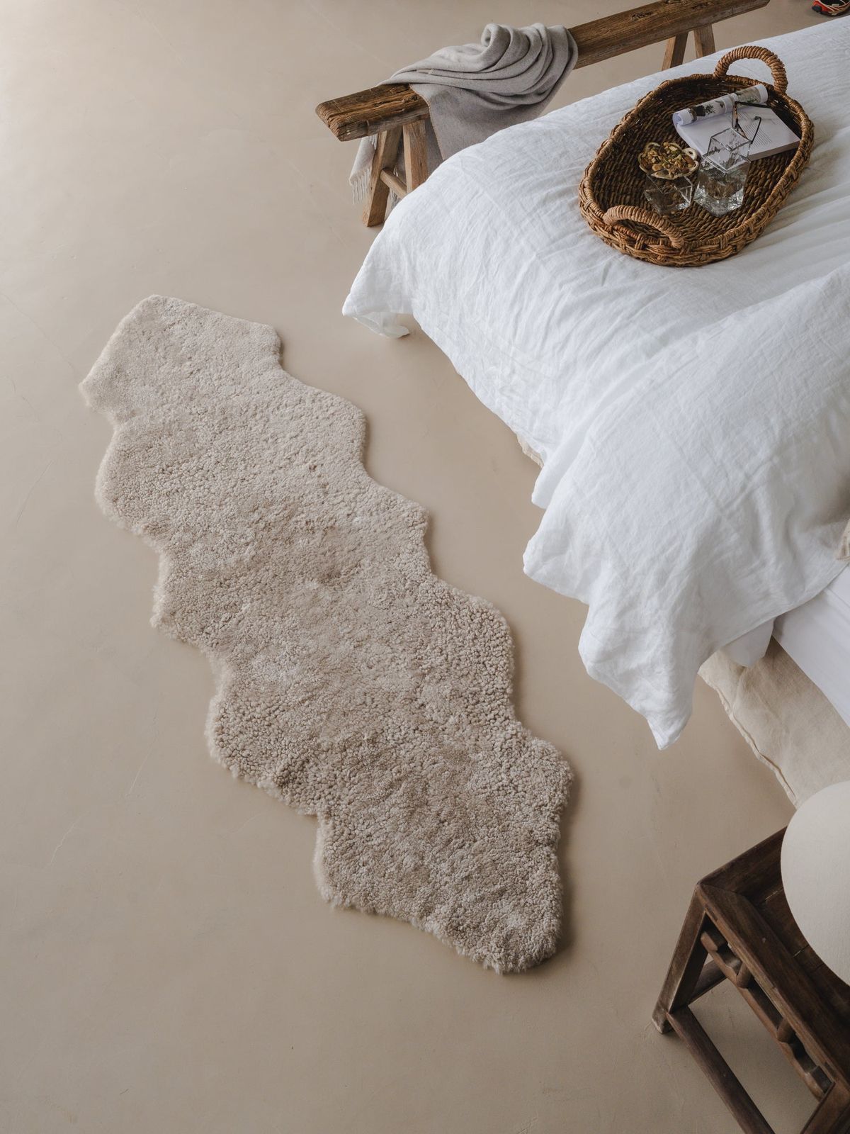 Double Shearling Rug - Oatmeal