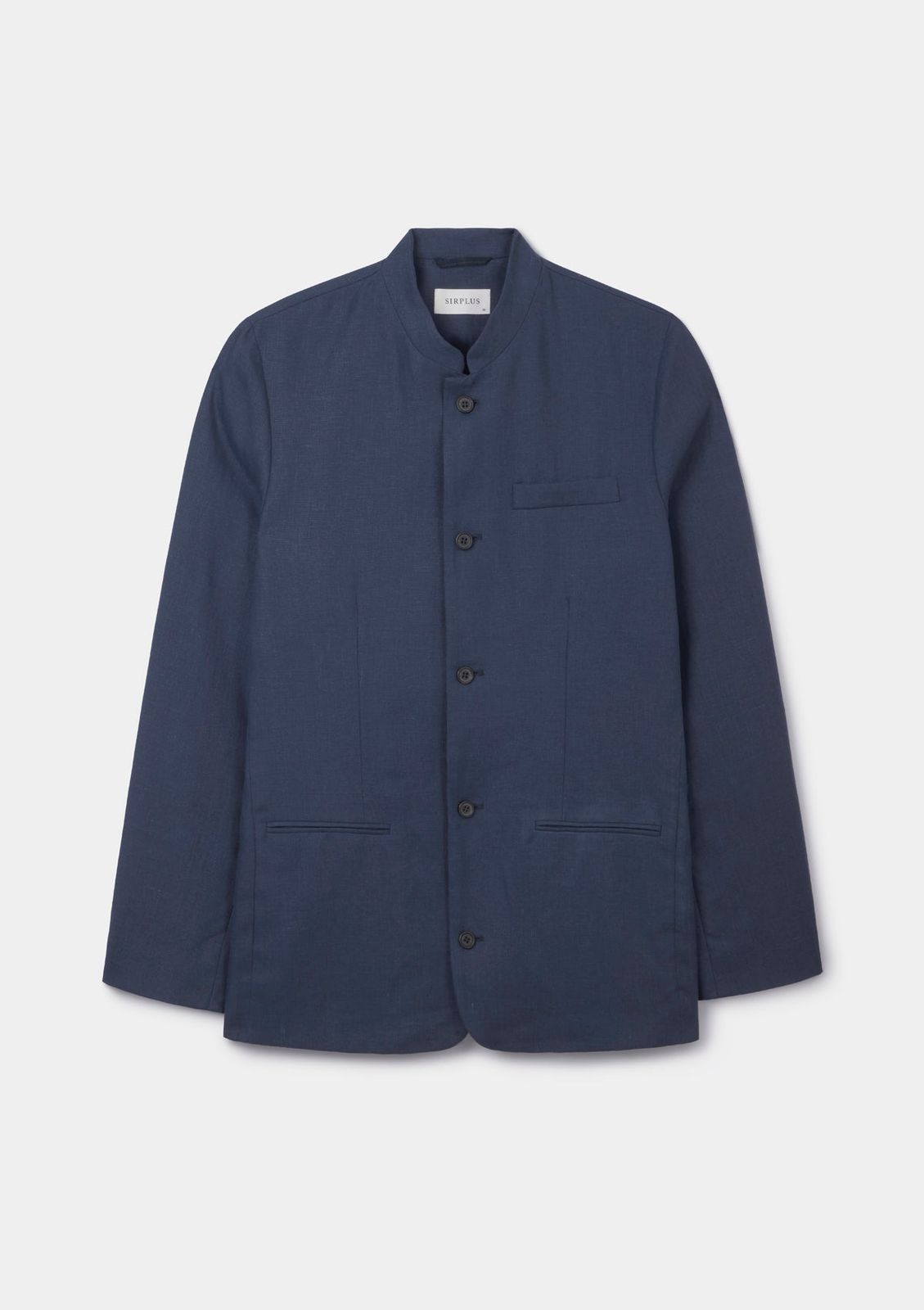 Blue Nights Linen Nehru Jacket