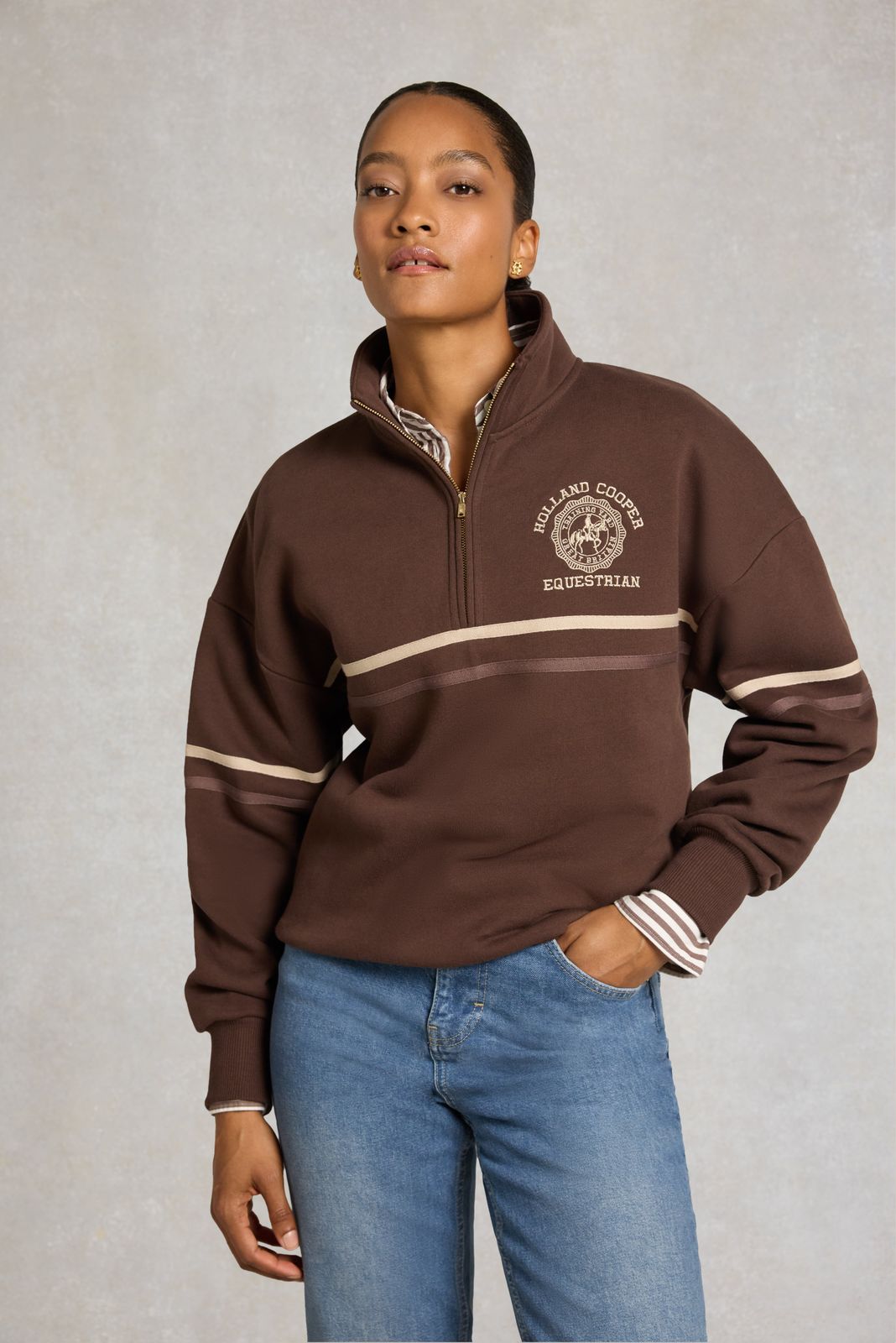 Roan Quarter Zip (Walnut)