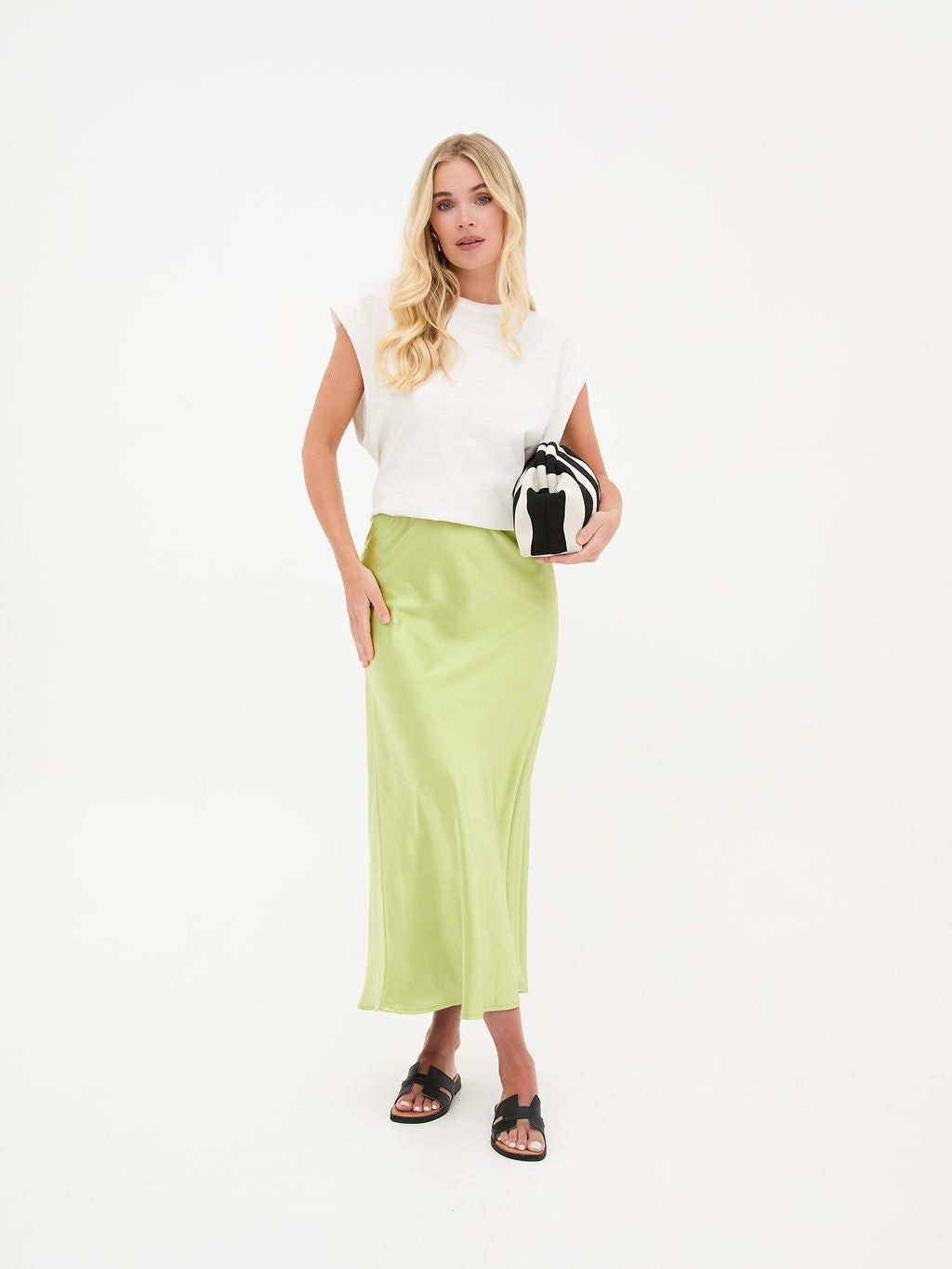 Angel Lime Satin Skirt