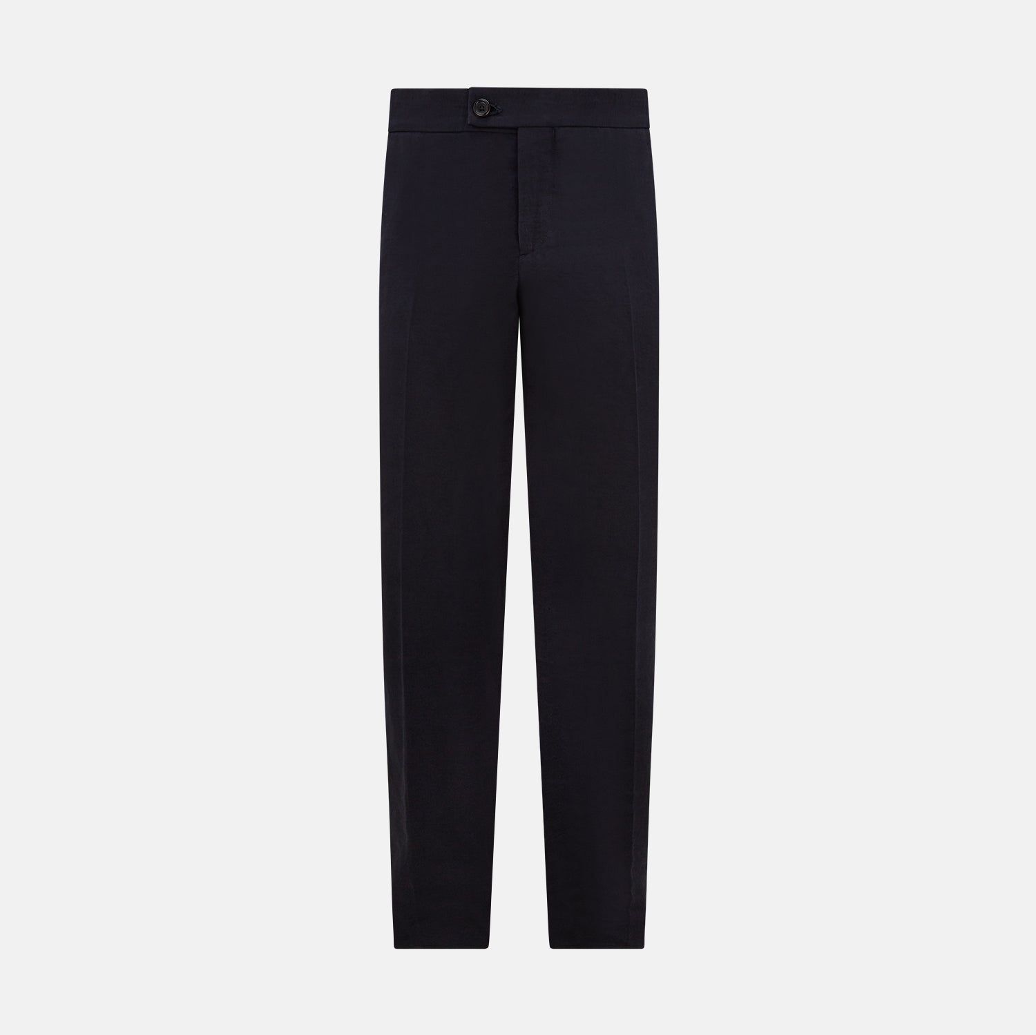 Navy Linen Blend Henry Trousers