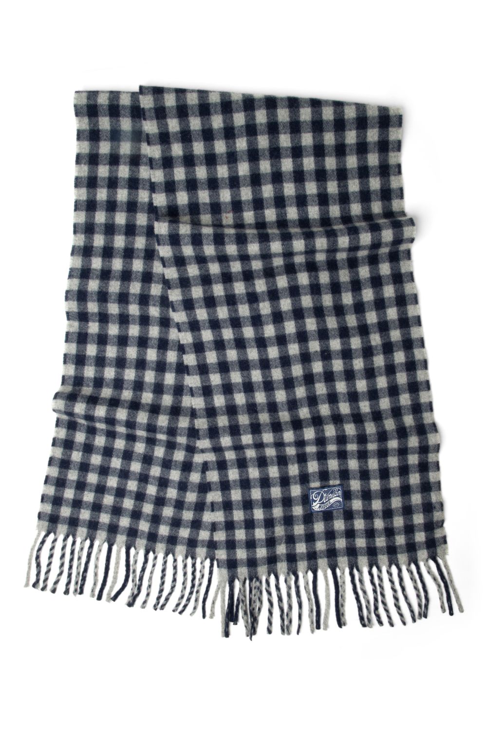 Wool Tassel Scarf - Willow Gingham