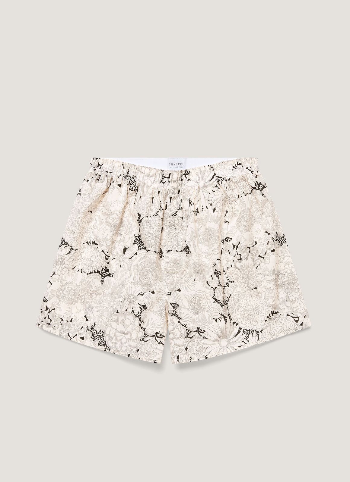 Men's Classic Boxer Short in Liberty Fabric in White English Bloom
