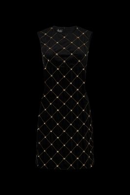 Madeline Embellished Velvet Fitted Dress