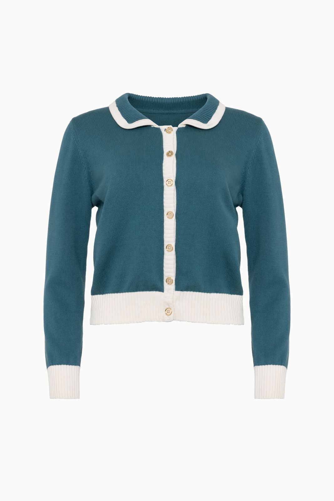 The Kōr Teal Organic Cotton Cardigan