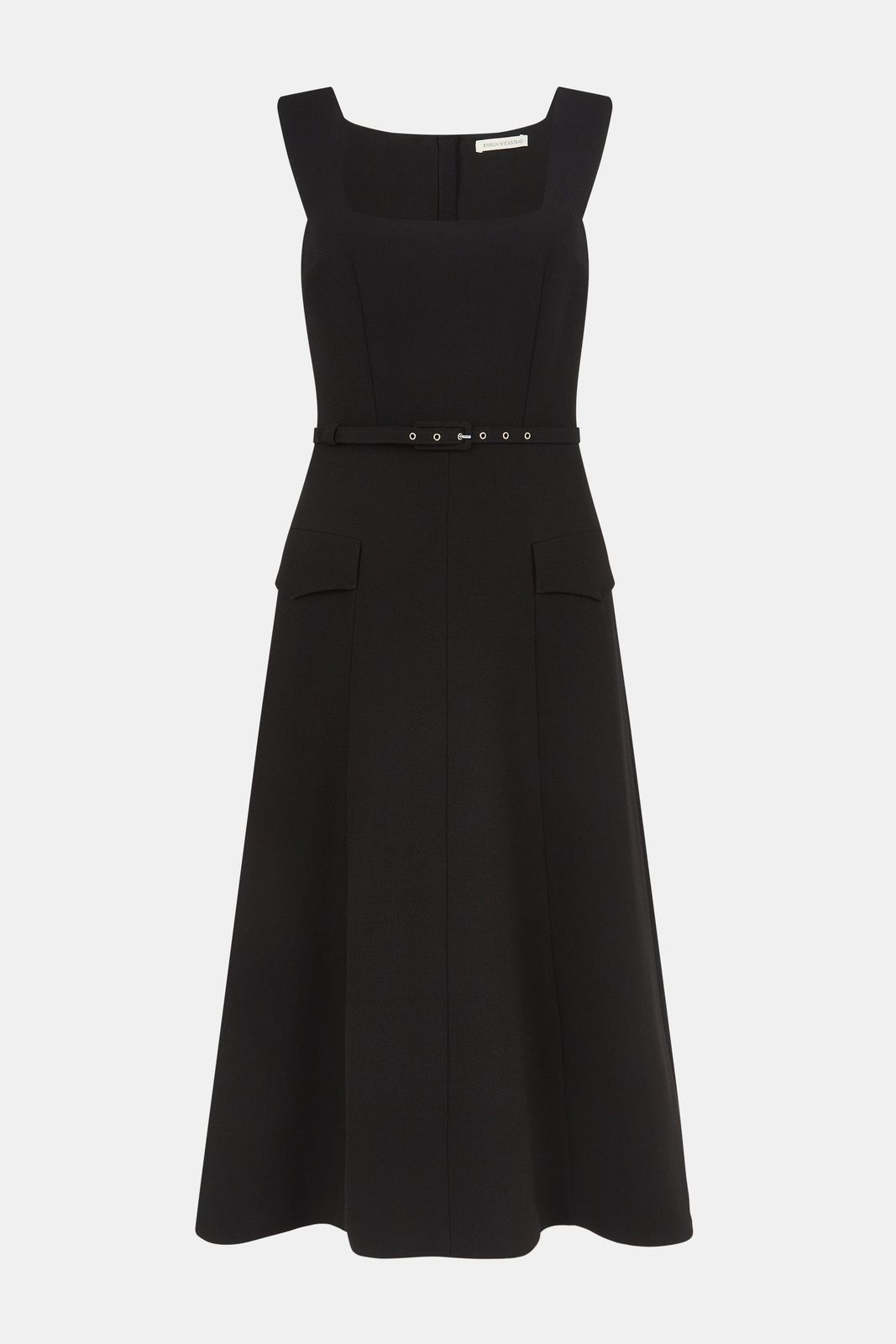 Petra Dress in Black Single Wool Crepe