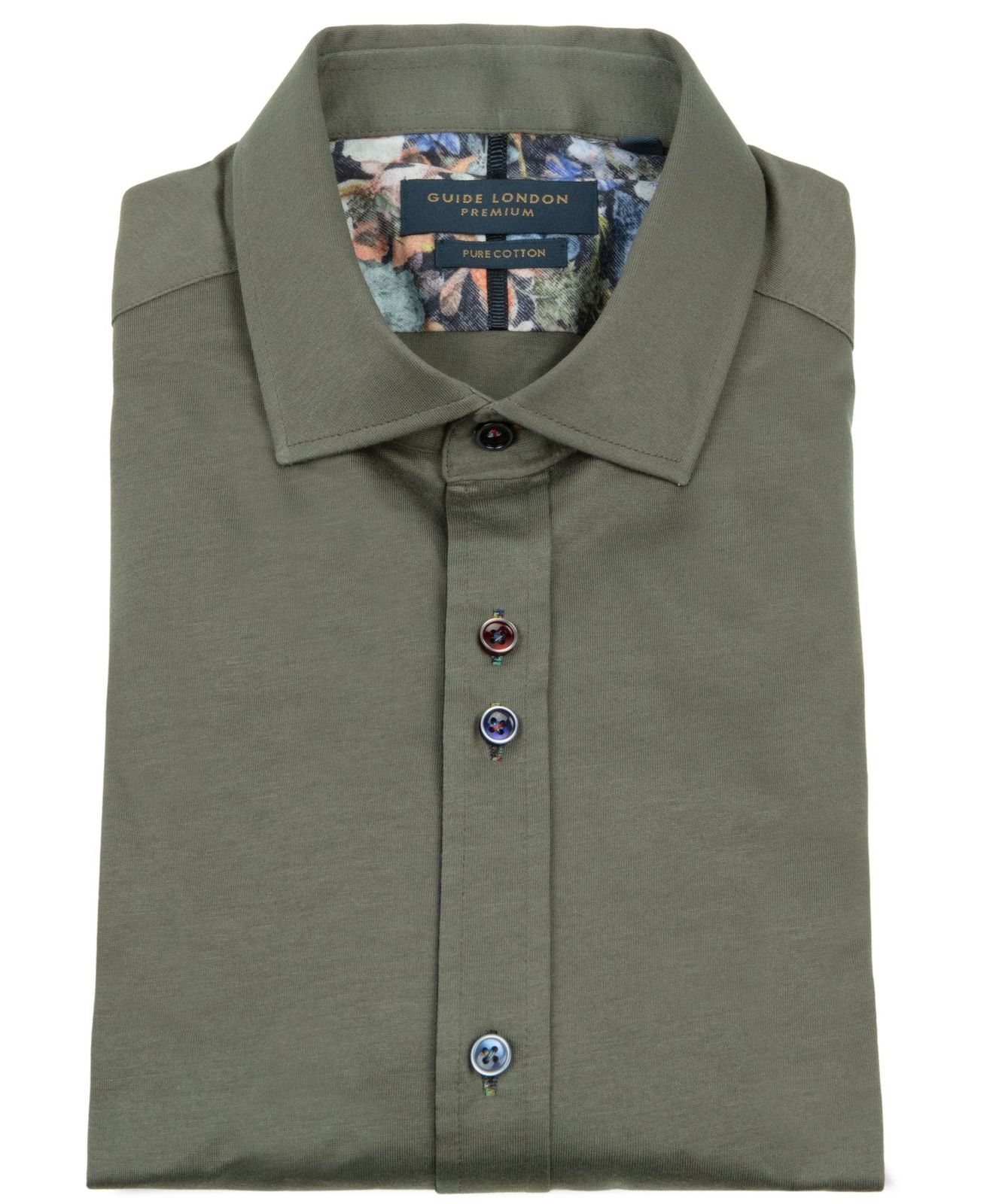 Stretchy Plain But Not Plain sage Cotton Shirt