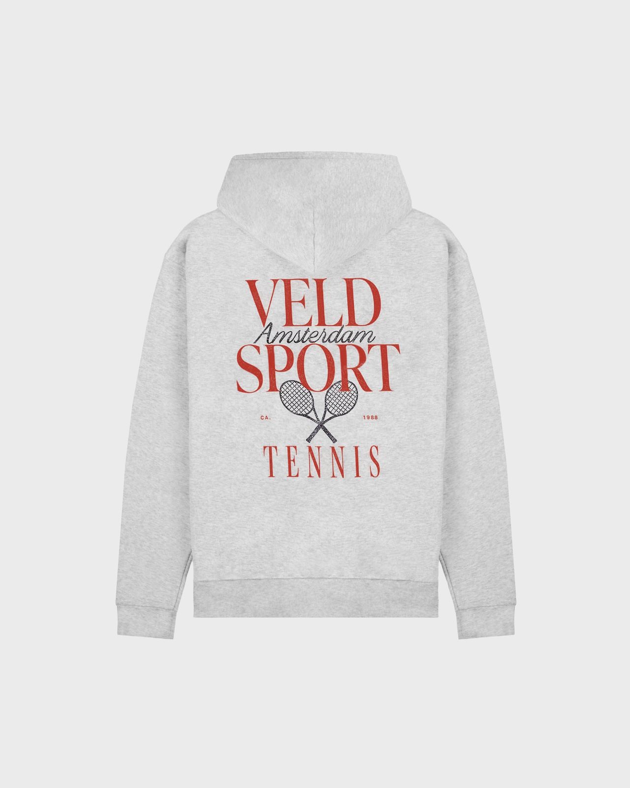 Jordaan Veld Sport Tennis Hoodie | 100% Organic Cotton | Heather Grey
