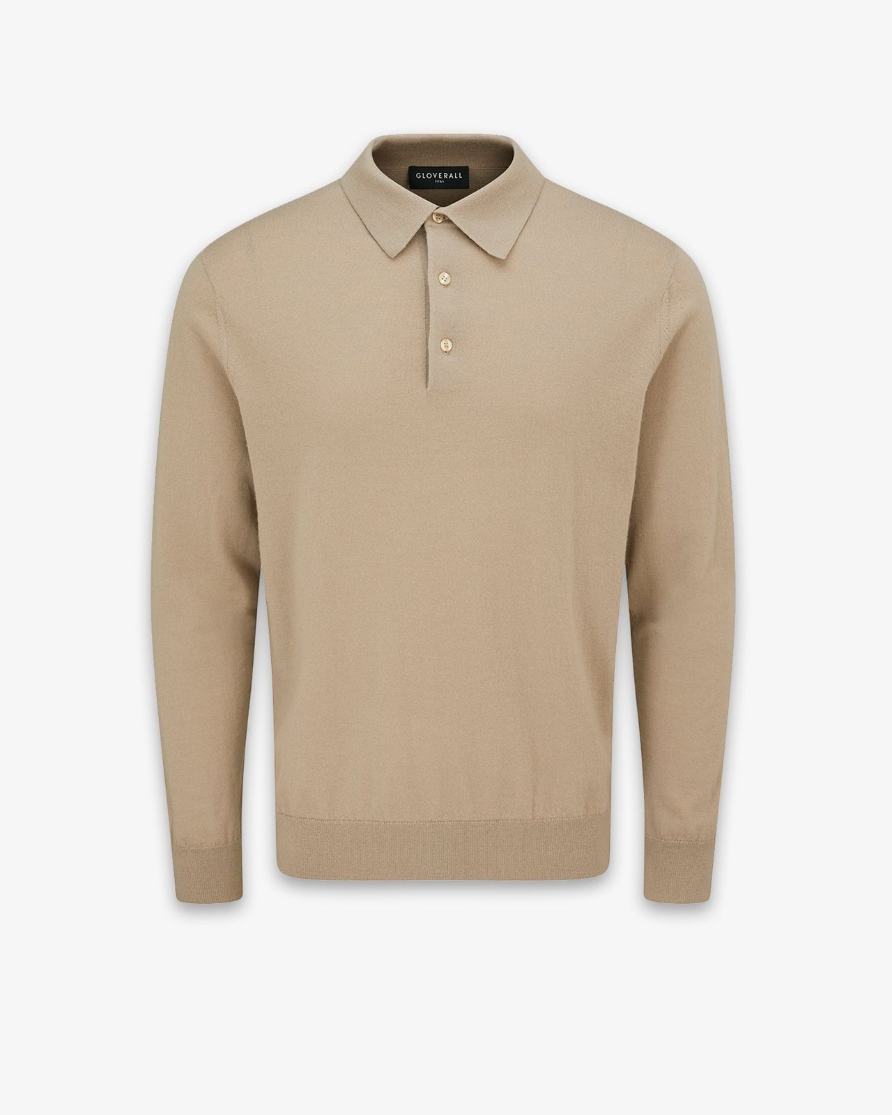 Men's Long Sleeve Knitted Polo Shirt