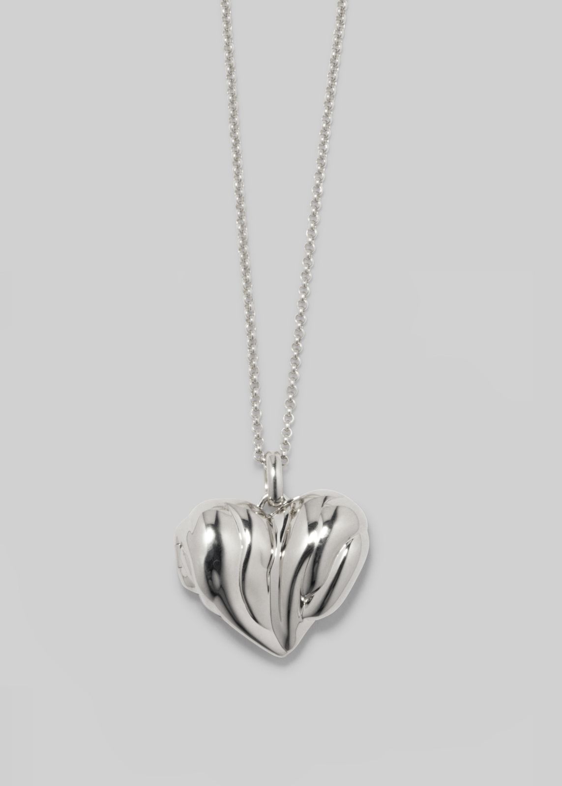 Completedworks Heart Locket Necklace - Silver