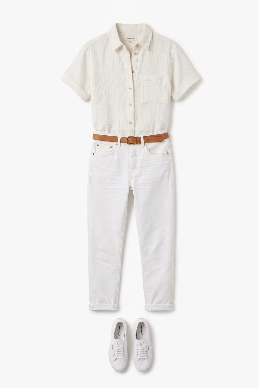 Sway Ecru Mom Jeans