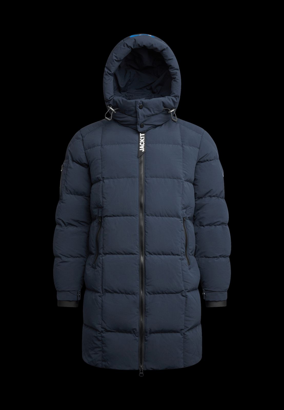 Ez Boxed Long Down Puffer Coat Matt Ink