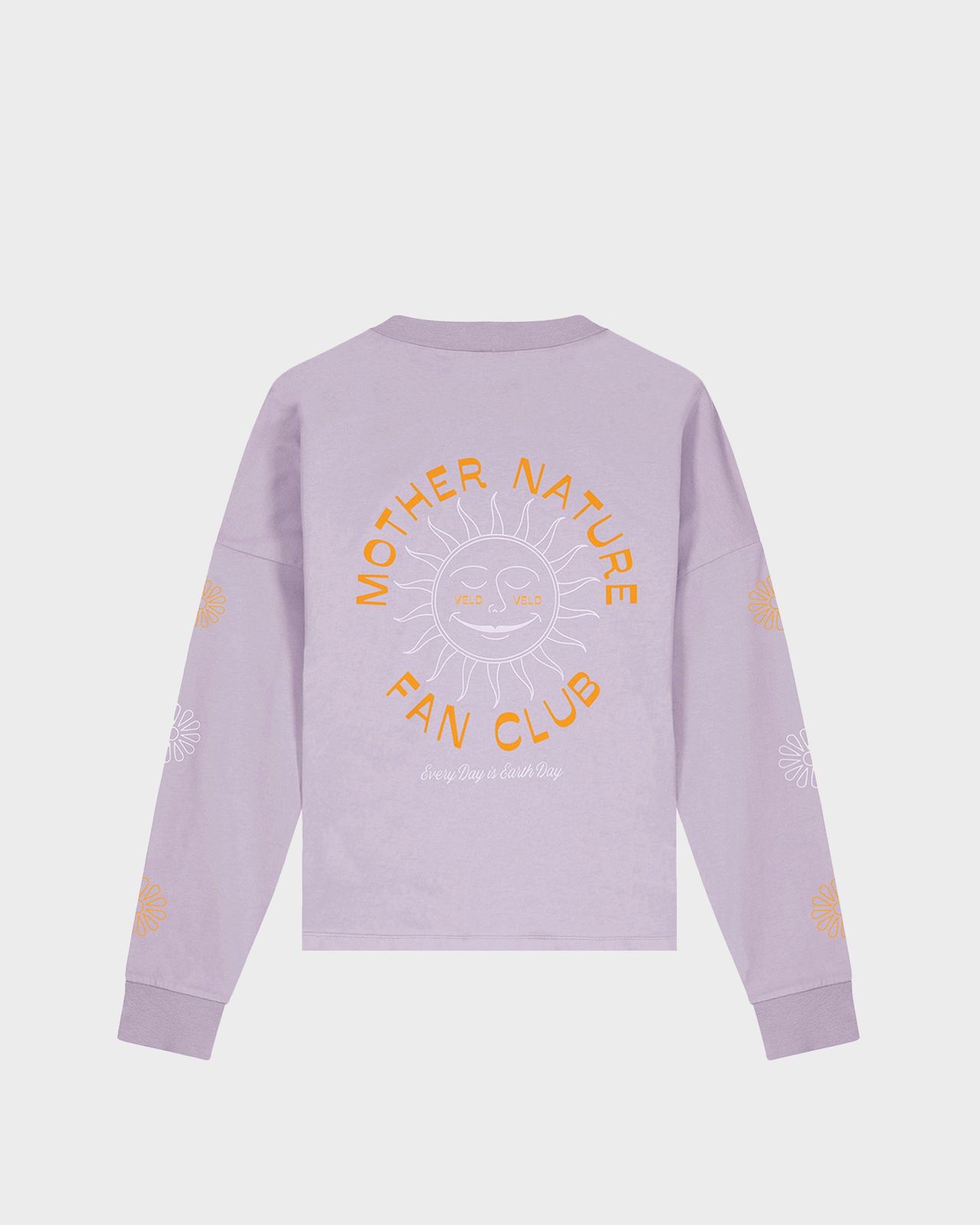 100% Organic Cotton Vondel Mother Nature Fan Club Long Sleeve T-Shirt | Orchid Petal