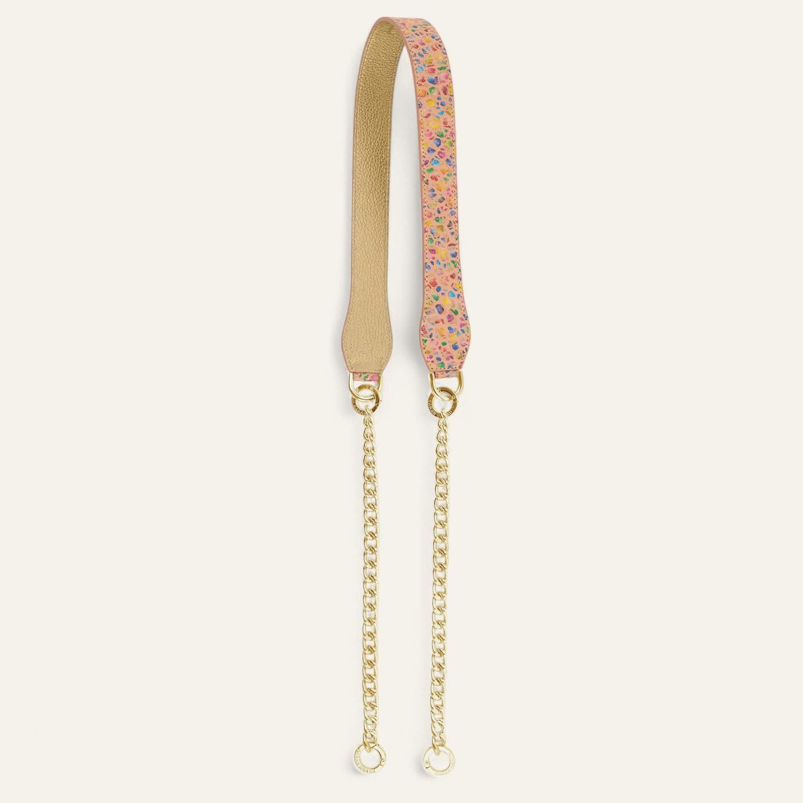 Gemini Strap | Confetti Shimmer Metallic Gold with Gold hardware