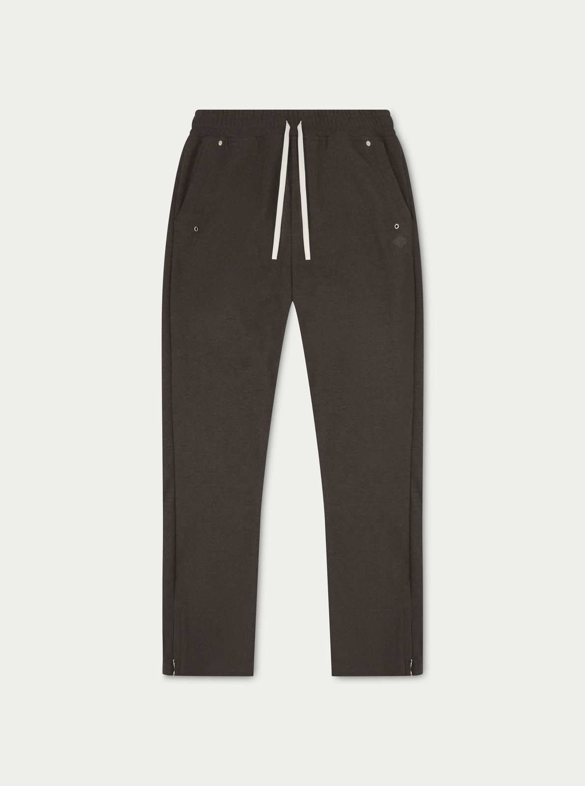 EYELET DETAIL STRAIGHT LEG JOGGER - CHARCOAL