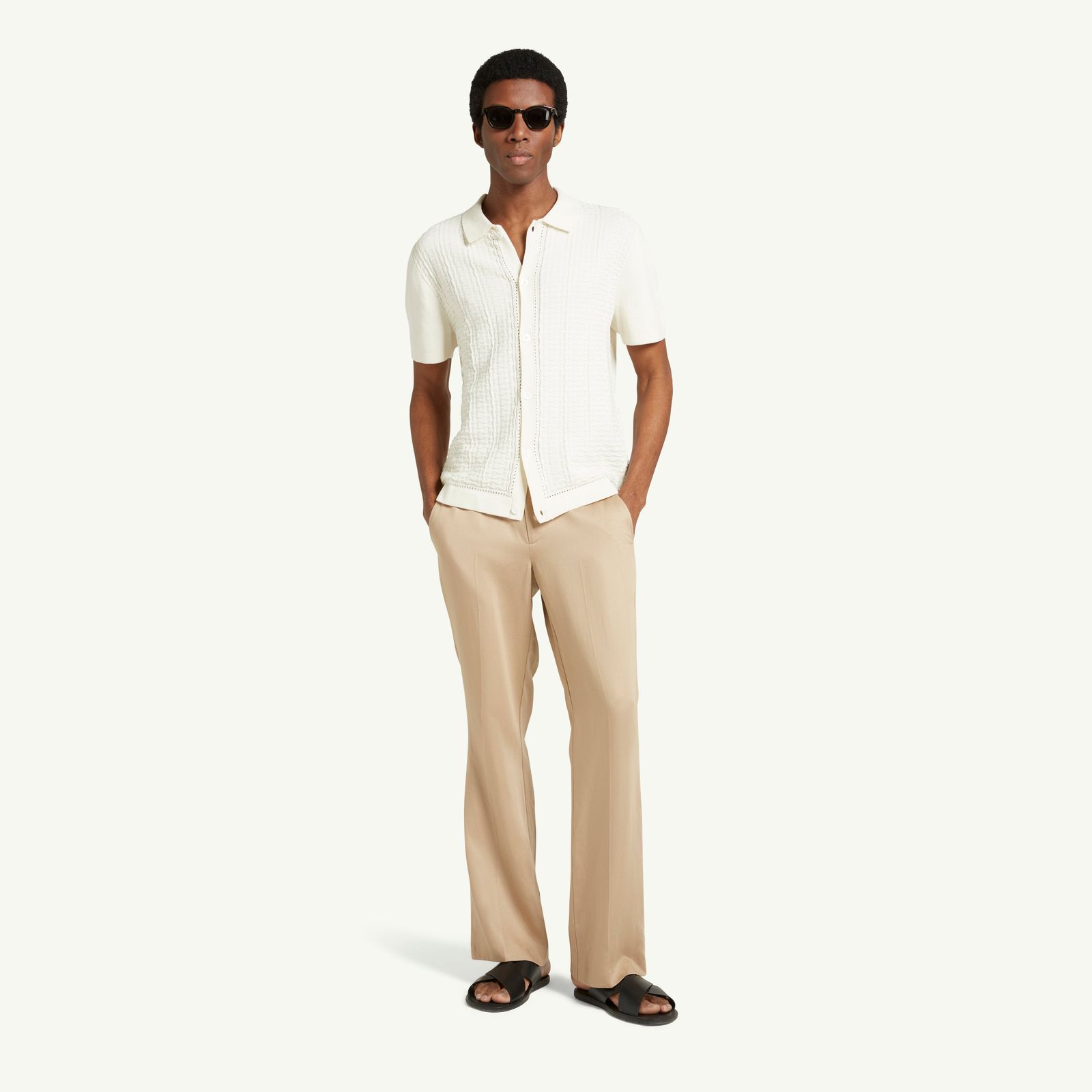 LINKS KNITTED SHIRT - IVORY