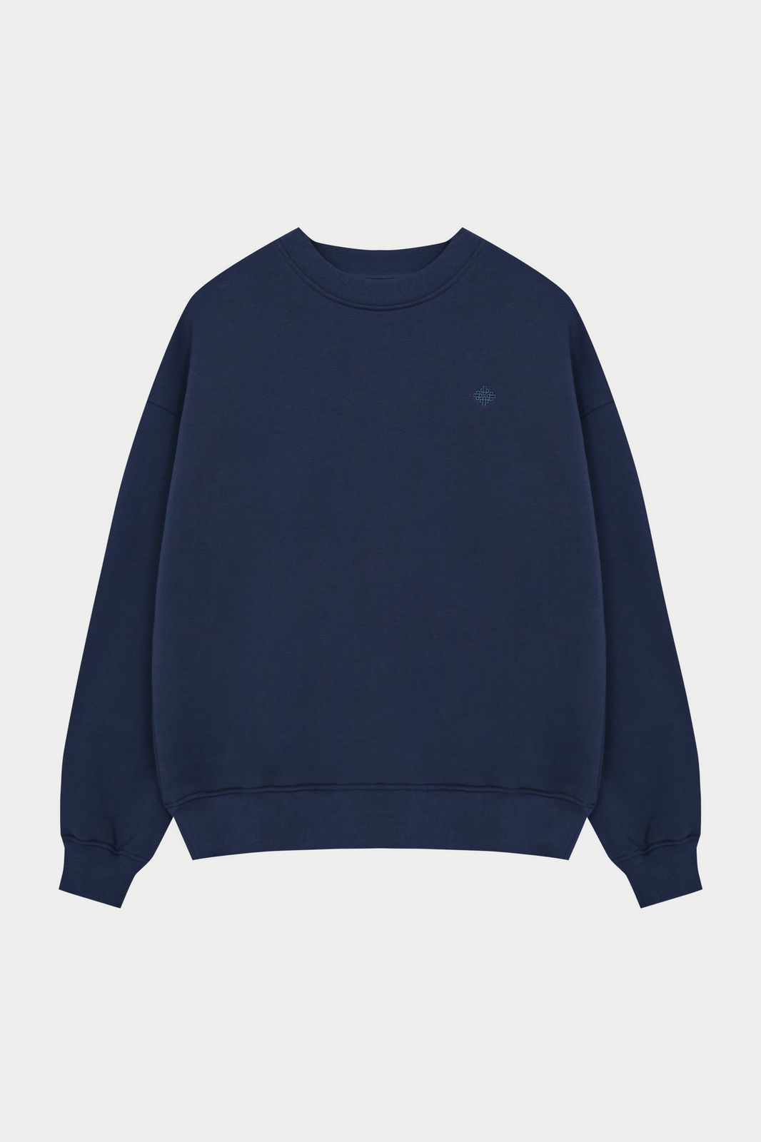 EMBLEM EMBROIDERED SWEATSHIRT - NAVY