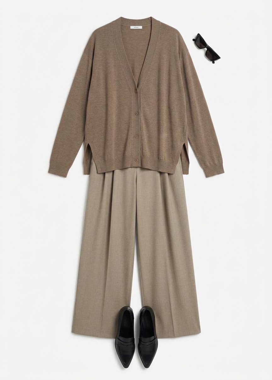 Zina V-neck Cardigan - Mocha