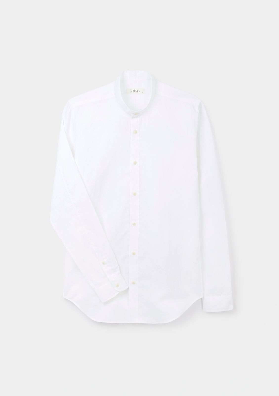 White Cotton Linen Grandad Shirt
