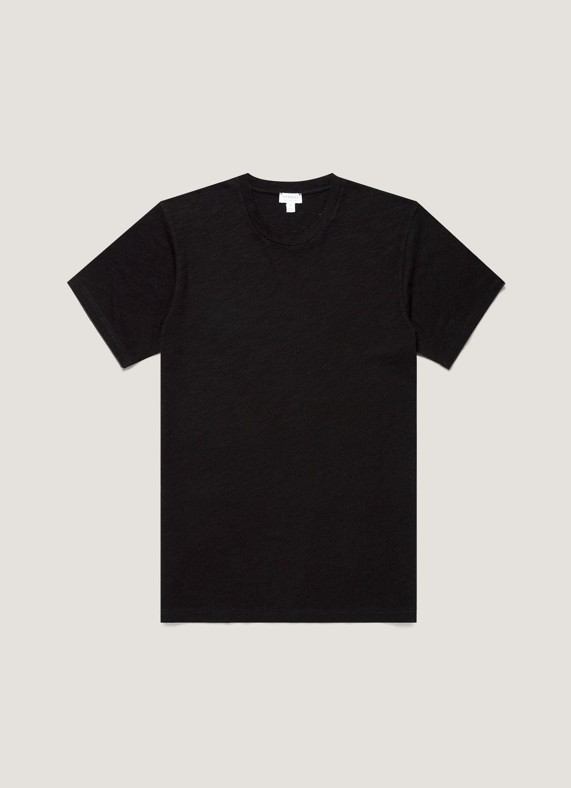 Men's Cotton Linen T-shirt in Black