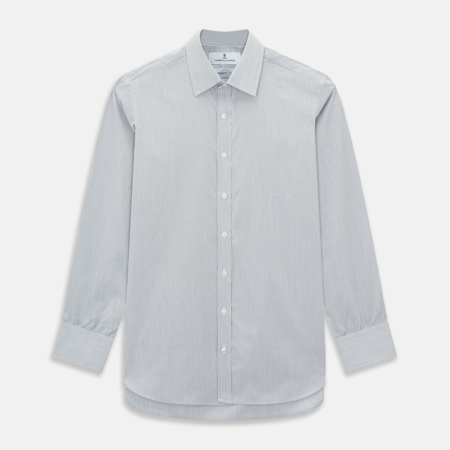 Navy Ripple Double Pinstripe Mayfair Shirt