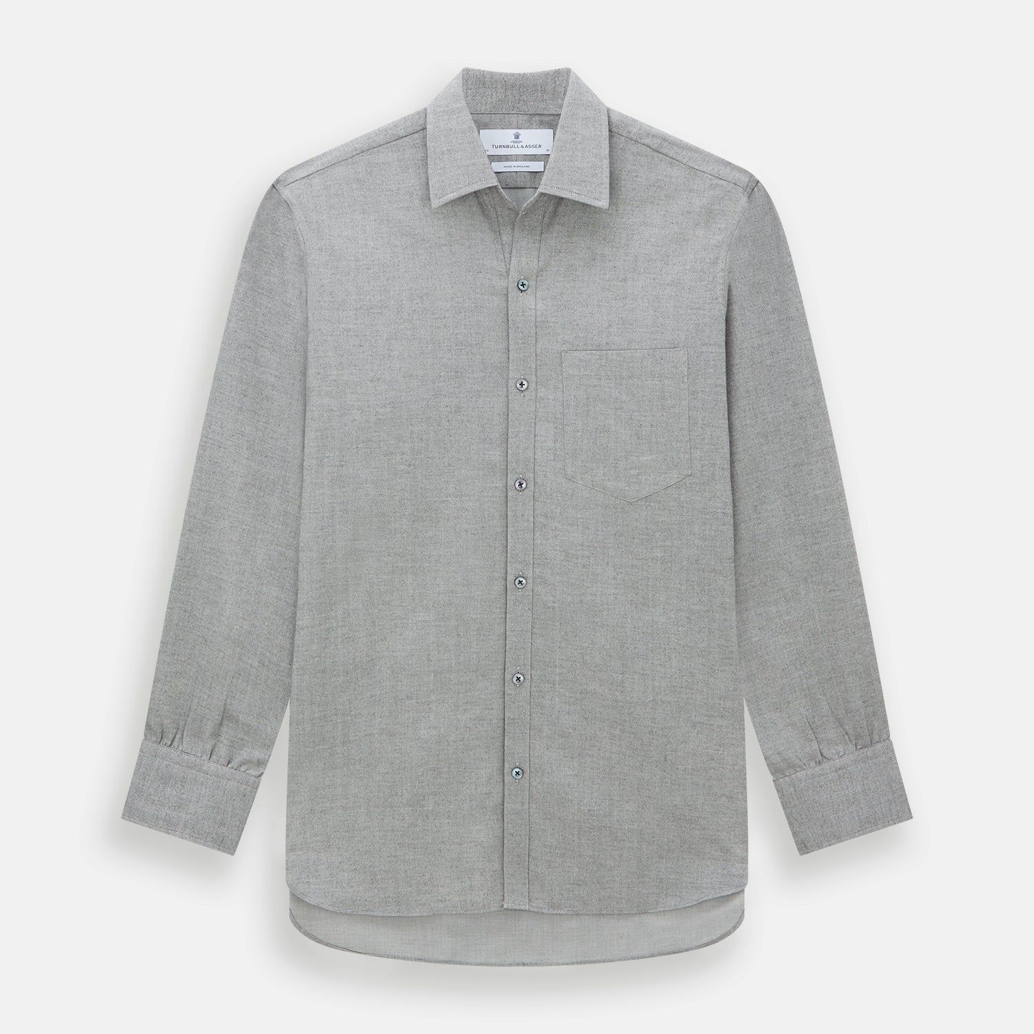 Grey Herringbone Chelsea Shirt