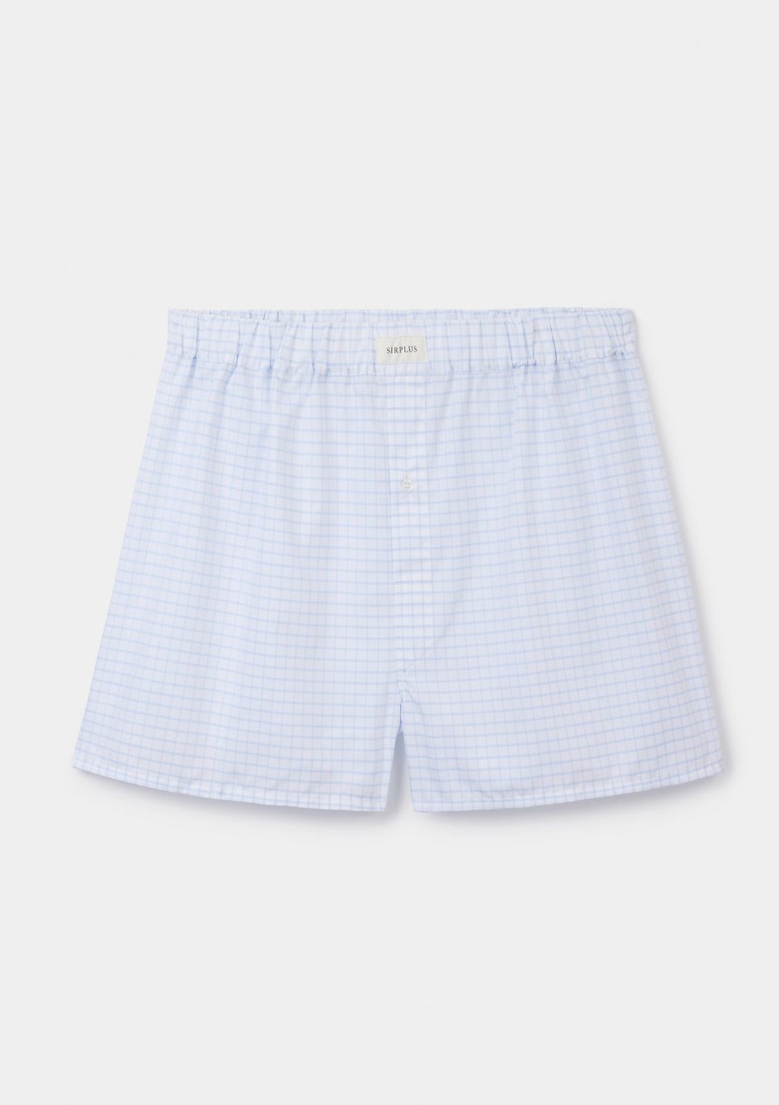 White Windowpane Check Boxer Shorts