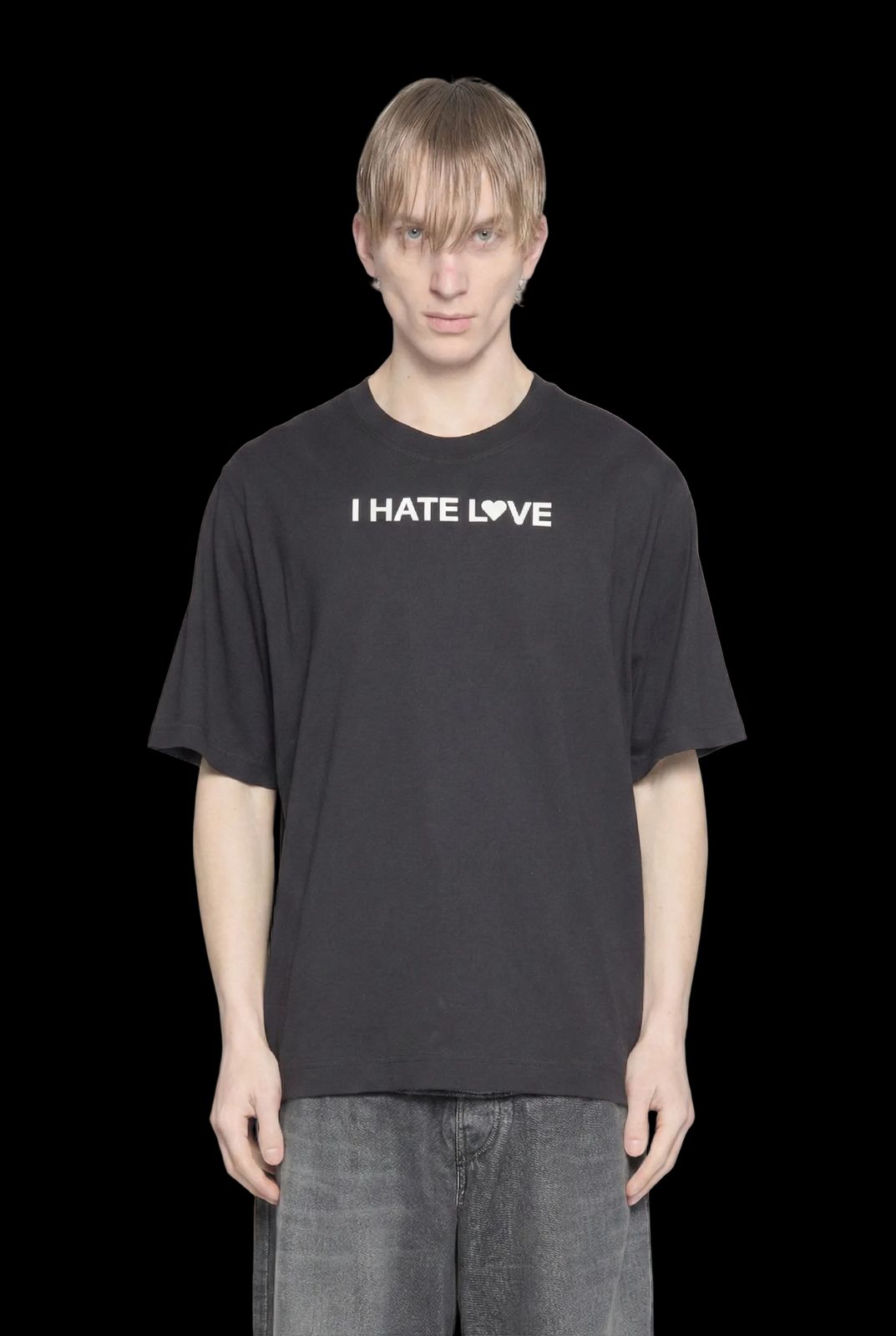 RENTON TEE I HATE LOVE - BLACK
