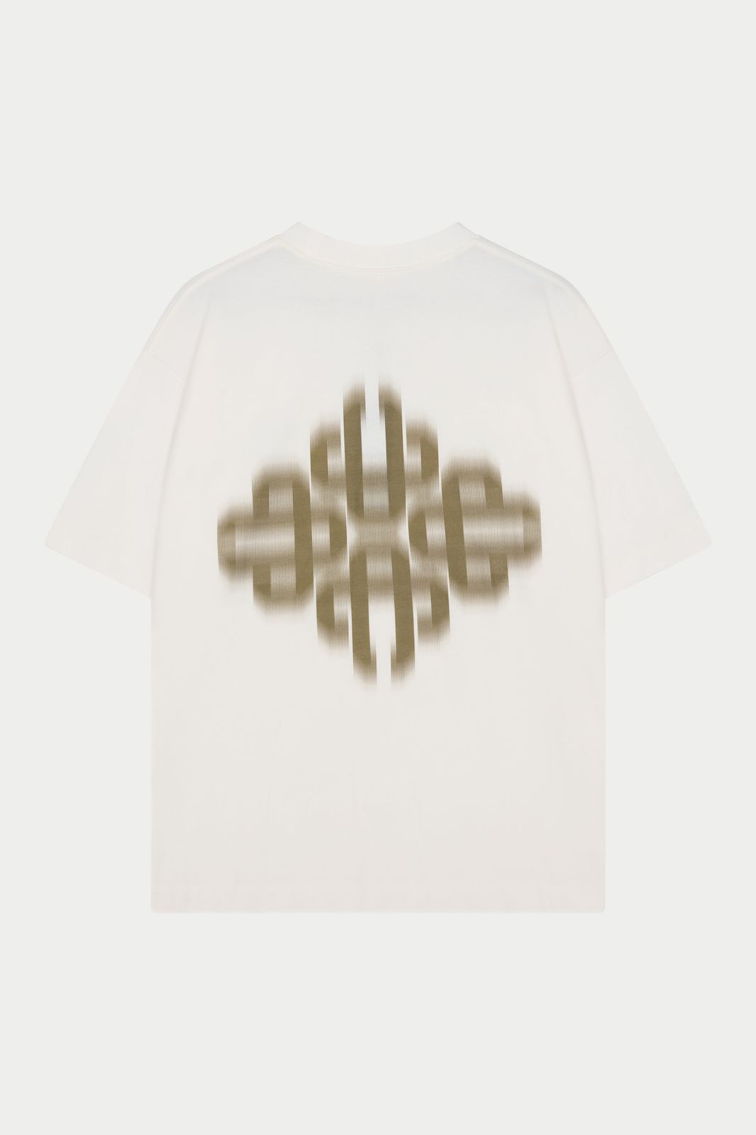MOTION BLURRED EMBLEM T-SHIRT - KHAKI