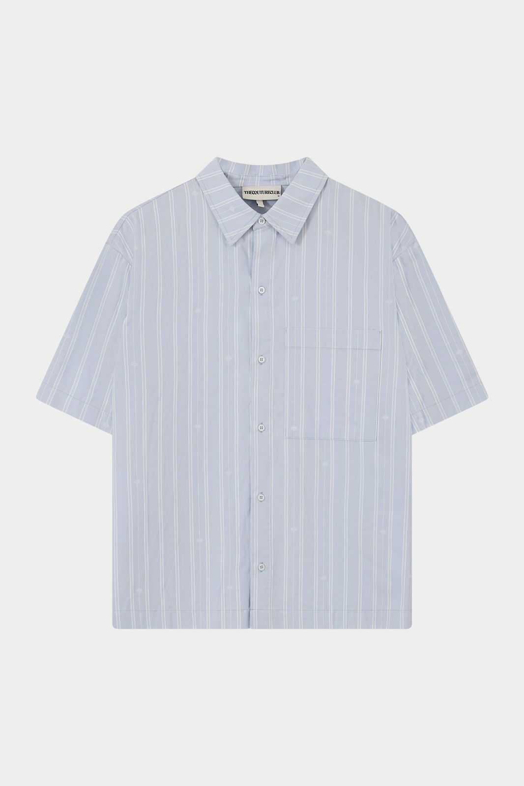 EMBLEM STRIPE SHIRT - BLUE