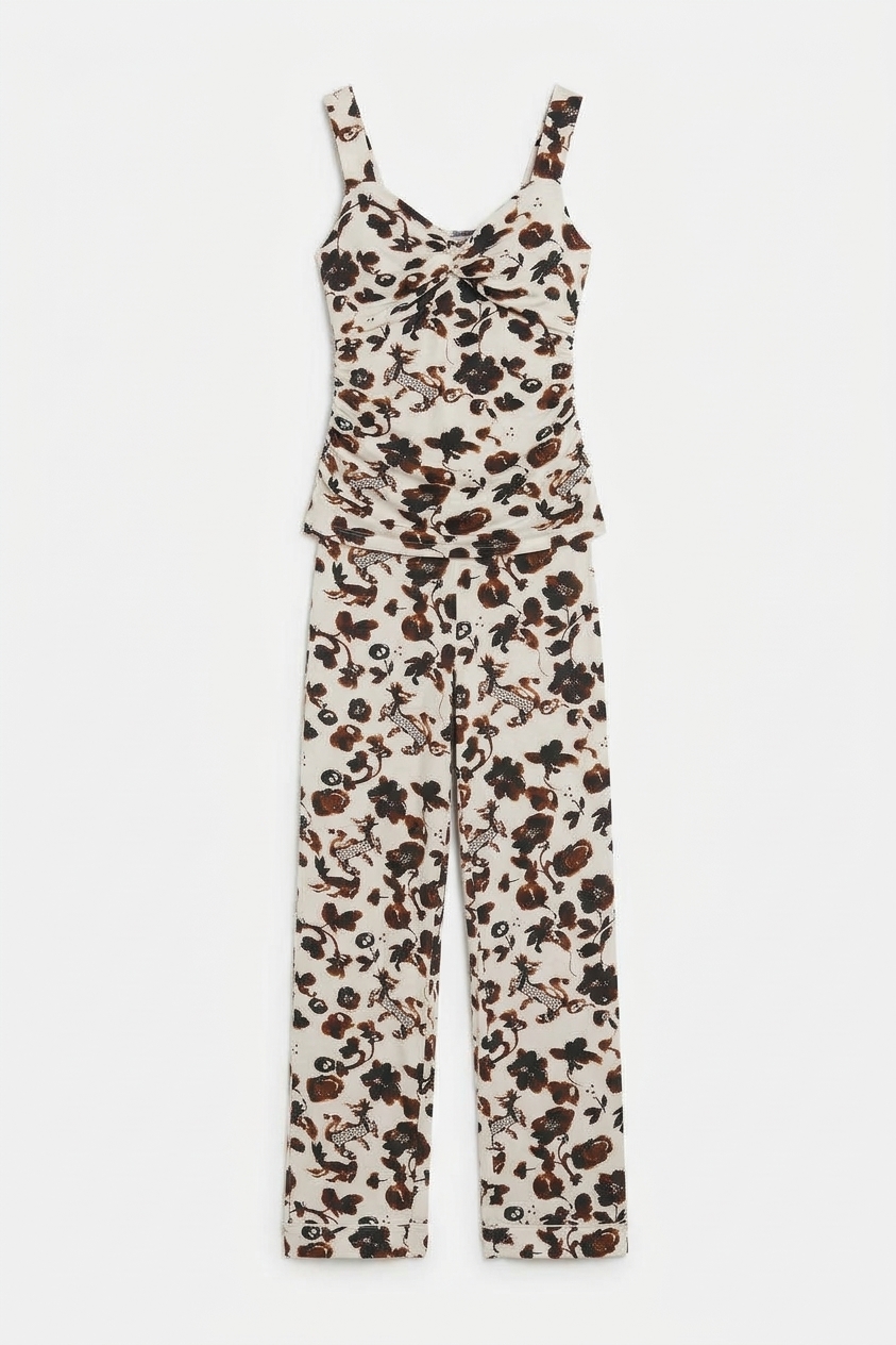 Jersey Long Trouser Bunny Cream