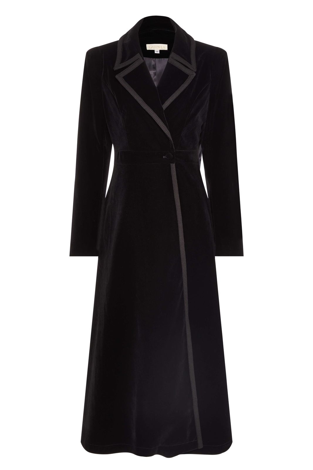 Isla - Velvet Dress Coat - Black - Limited Edition