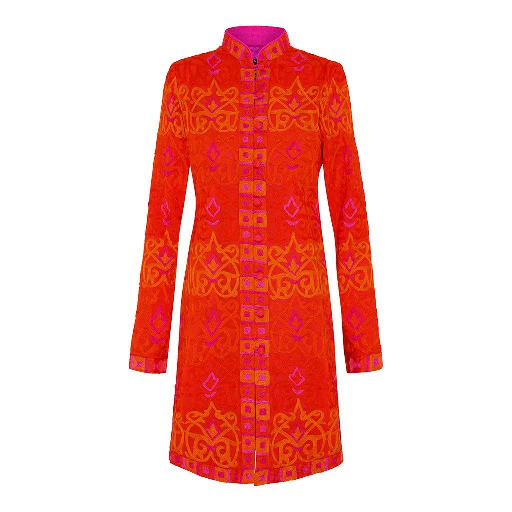 Orange Embroidered Mystique Jacket